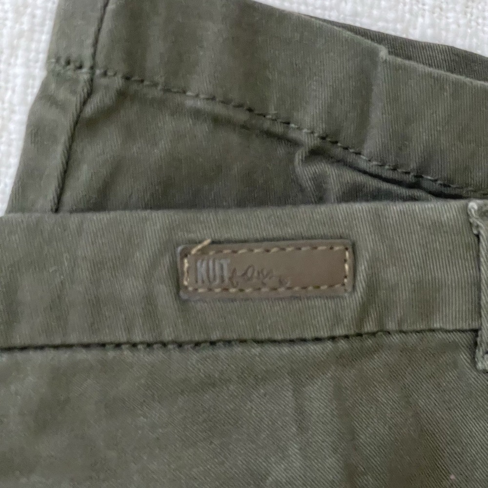 KUT‎ From The Kloth Pants Women's 12 Gwen Relaxed Trouser Olive Green Nice - Picture 8 of 8